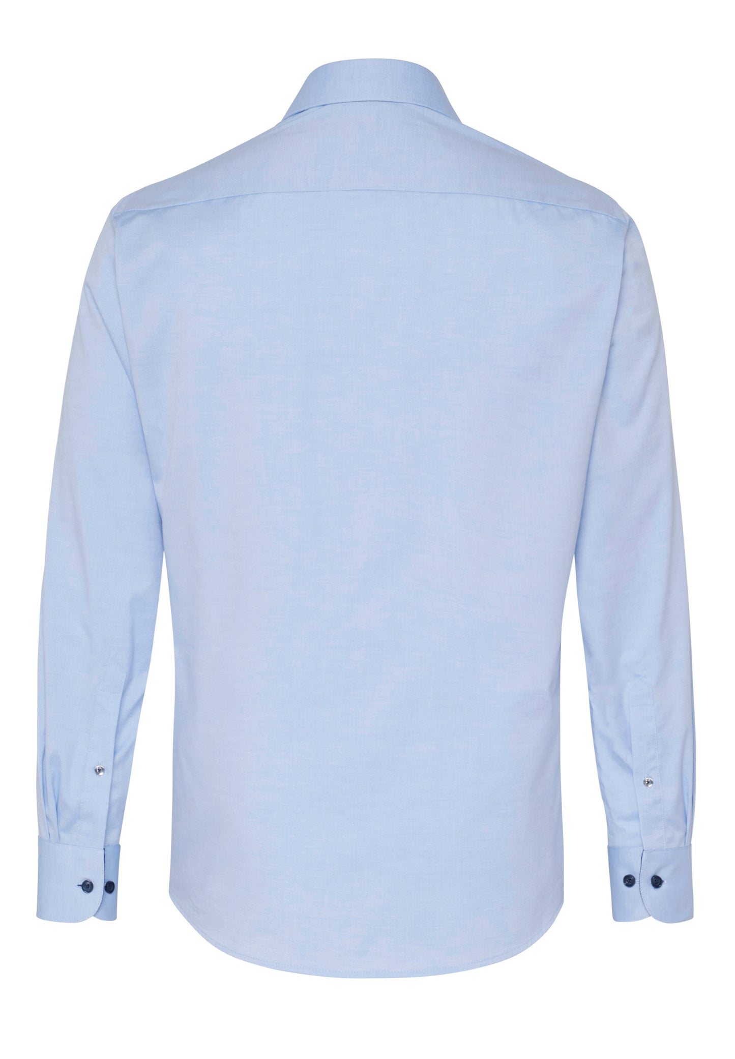 3266-81705 HATICO- Essentials Hemd Regular Fit Langarm 110 uni mittelblau