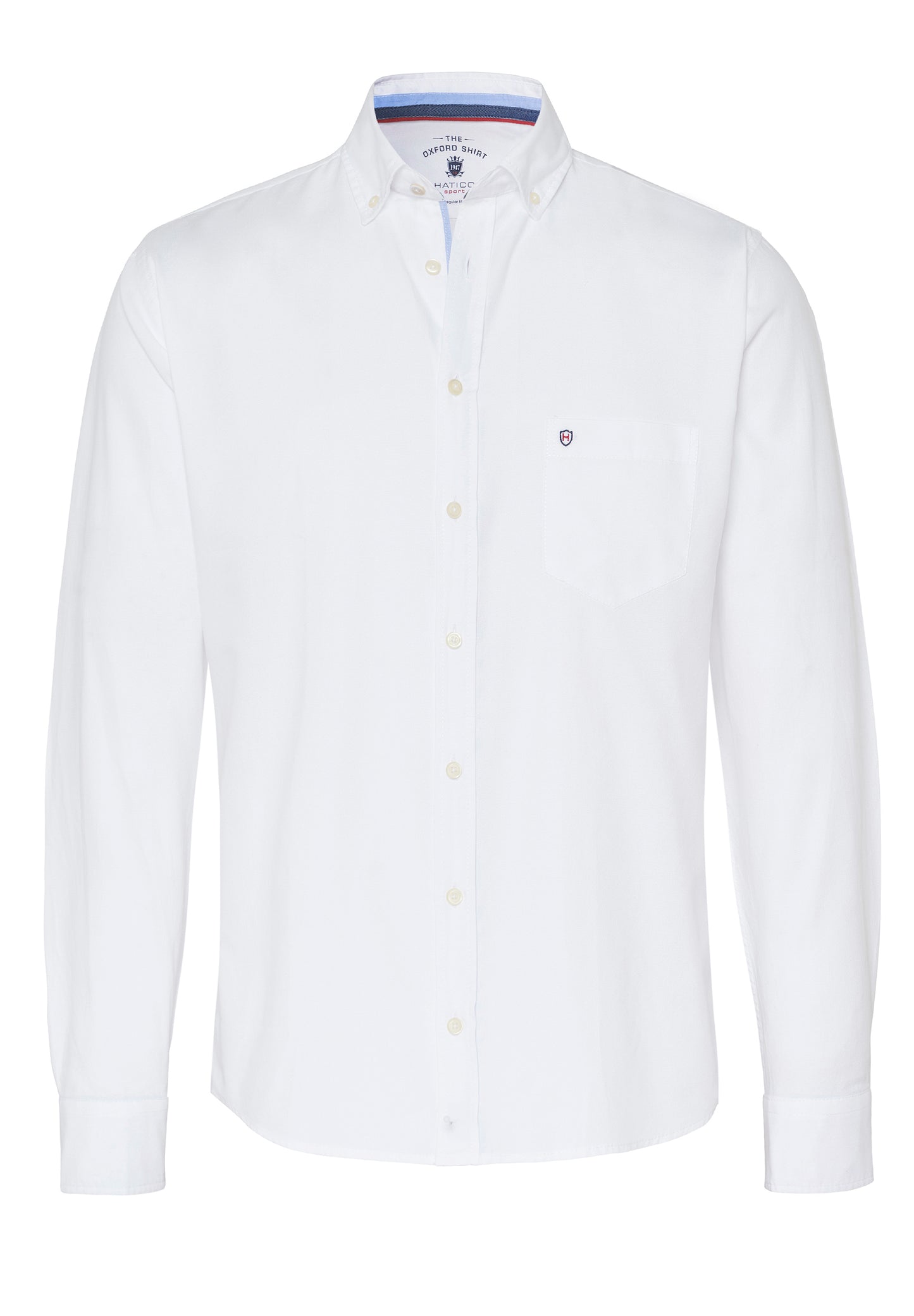 3413-31204 HATICO- Sport Hemd Regular Fit Langarm 900 uni weiß