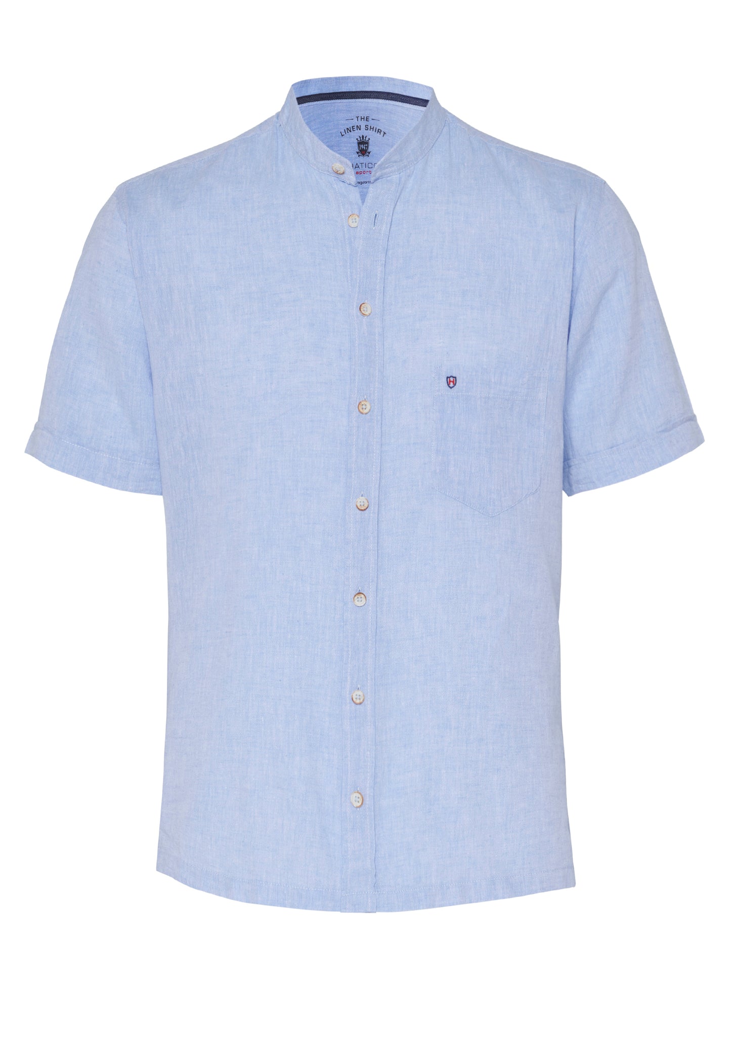 3415-42601 HATICO- Sport Hemd regular fit Halbarm 109 uni hellblau