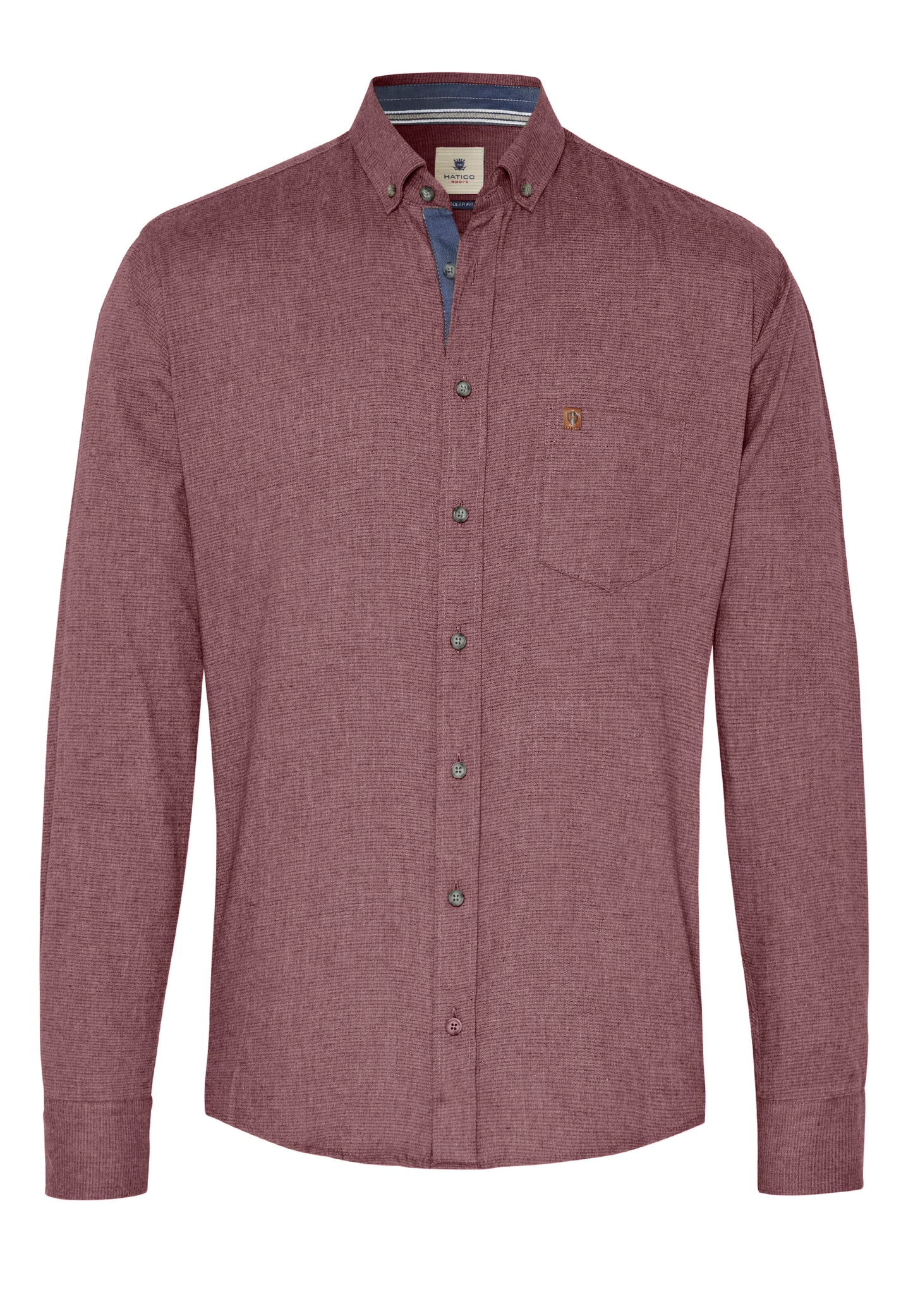 D50000-31205 HATICO- Sport Hemd Regular Fit Langarm 305 uni rot