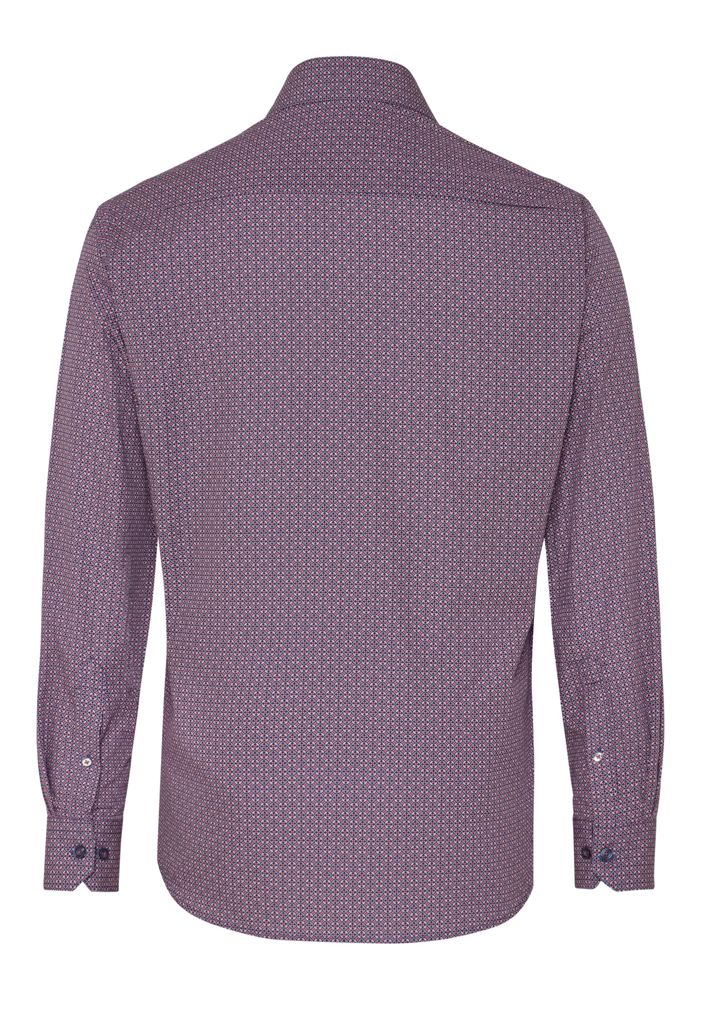 D50060-31112 HATICO- Essentials Hemd Regular Fit Langarm 374 druck rot