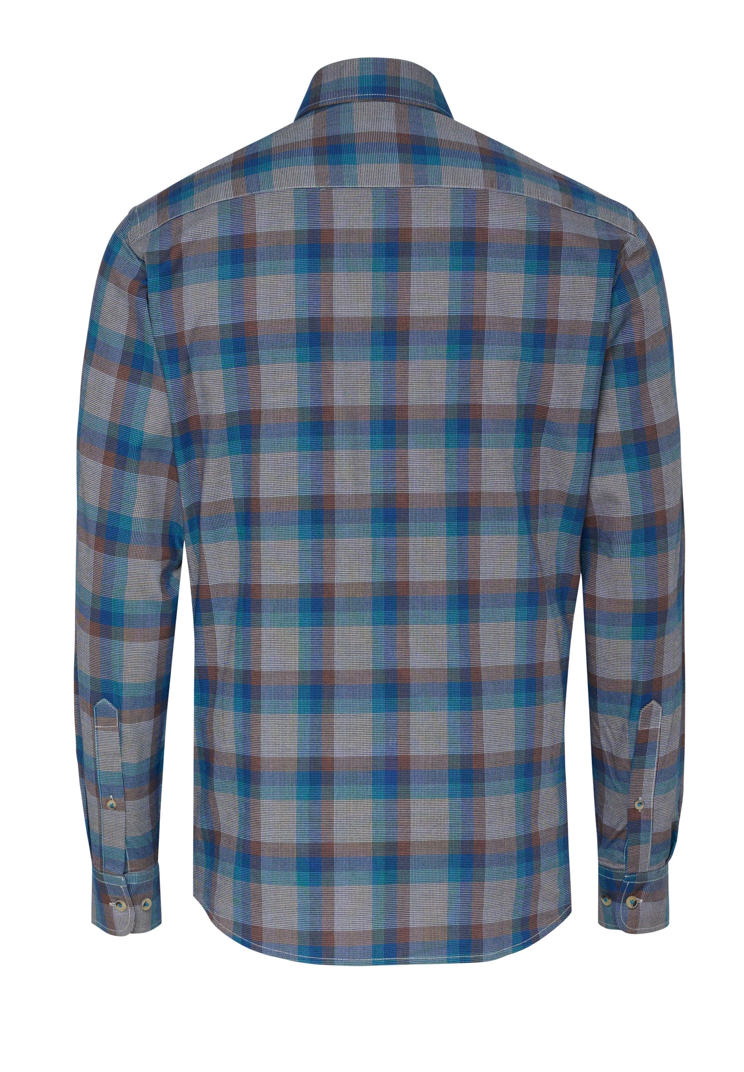 D70004-31202 HATICO- Sport Hemd Regular Fit Langarm 192 karo türkis