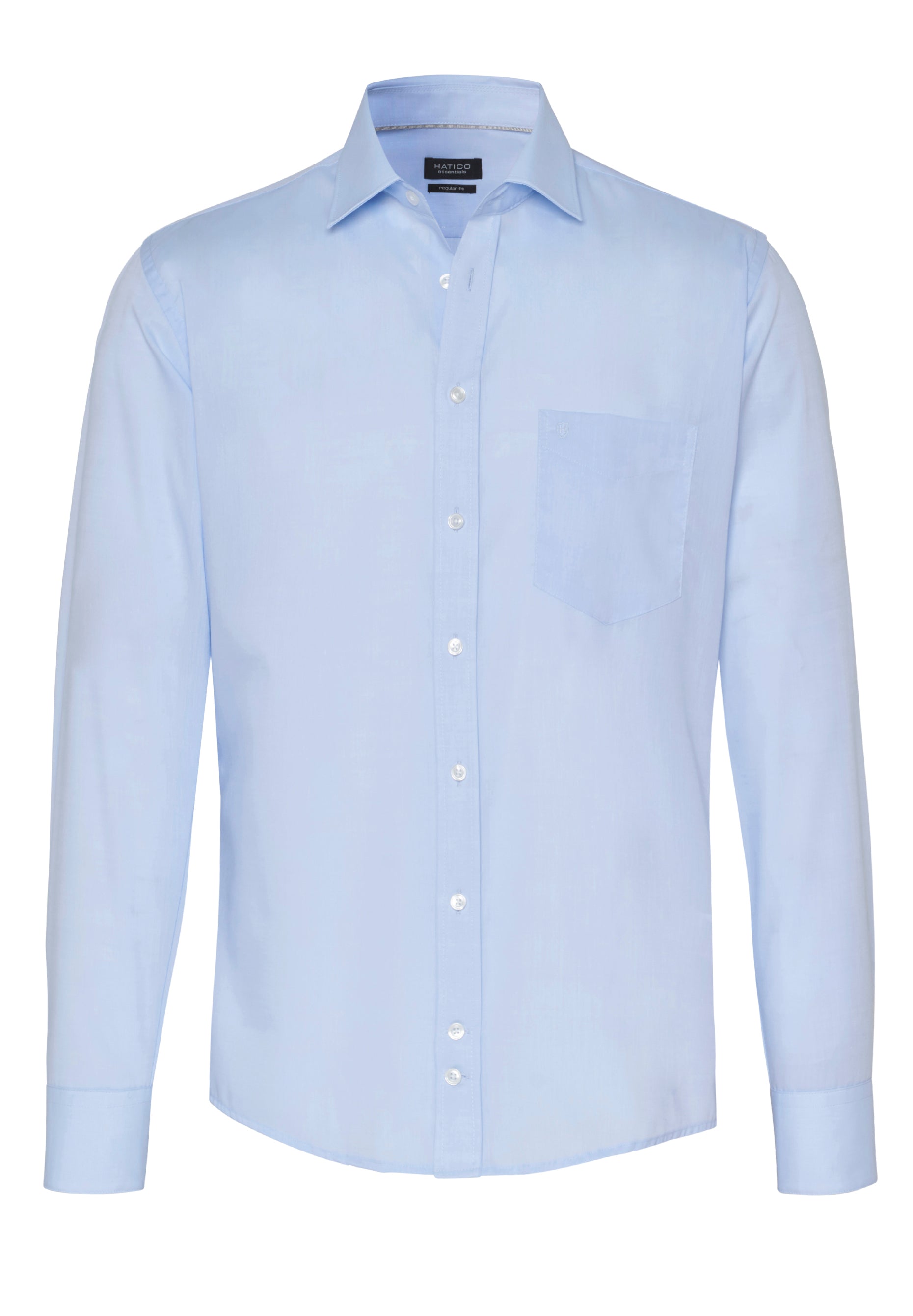 3209-250 Hatico Essential Hemd regular fit Langarm 101 uni hellblau