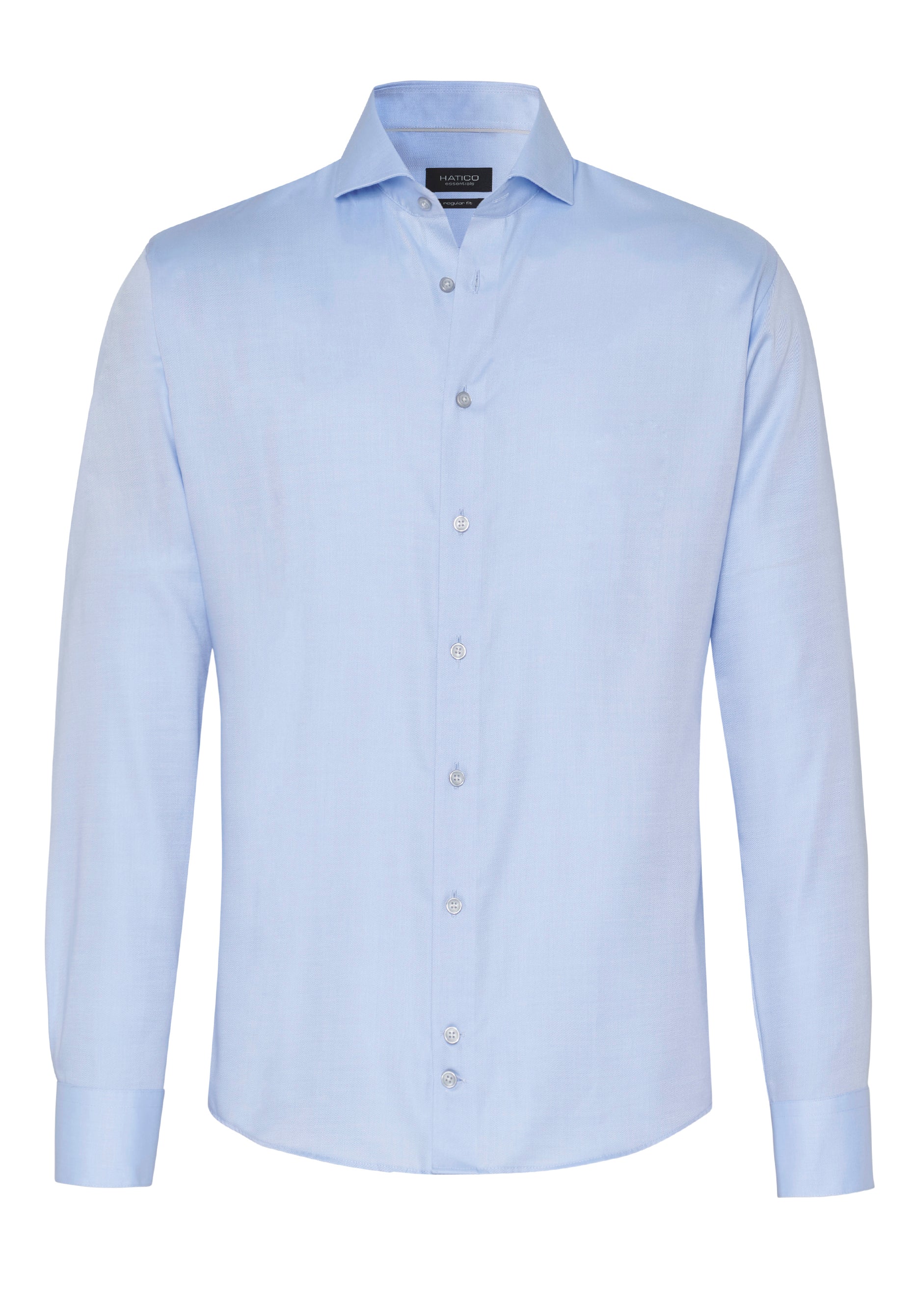 3264-226 HATICO- Essentials Hemd Regular Fit Langarm 108 uni hellblau