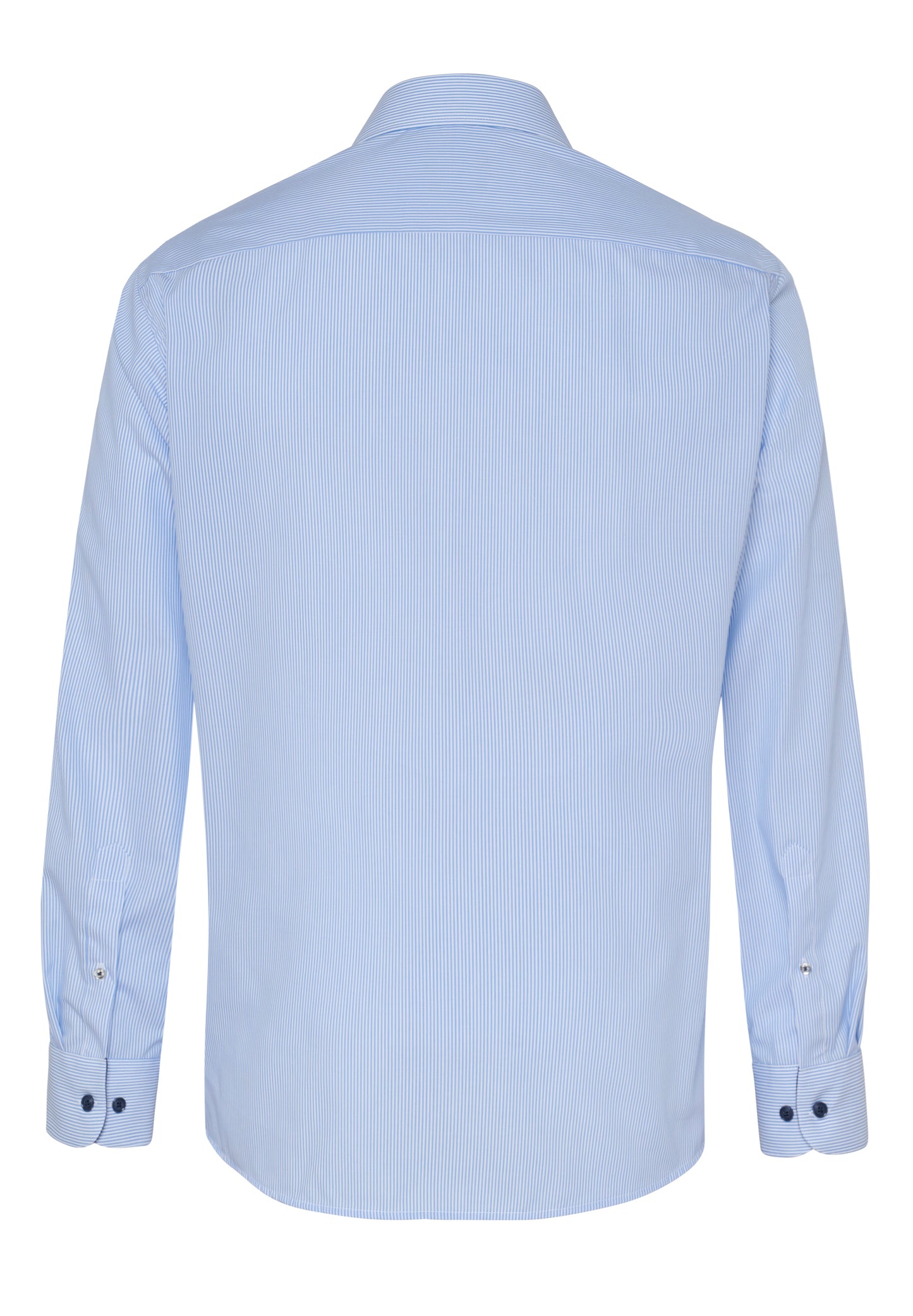 3265-81704 HATICO- Essentials Hemd Regular Fit Langarm 160 streifen hellblau