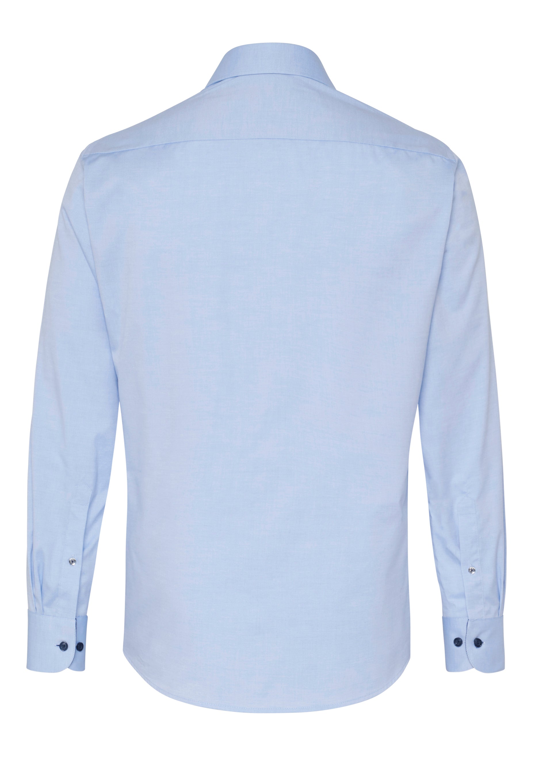 3266-81705 HATICO- Essentials Hemd Regular Fit Langarm 110 uni mittelblau