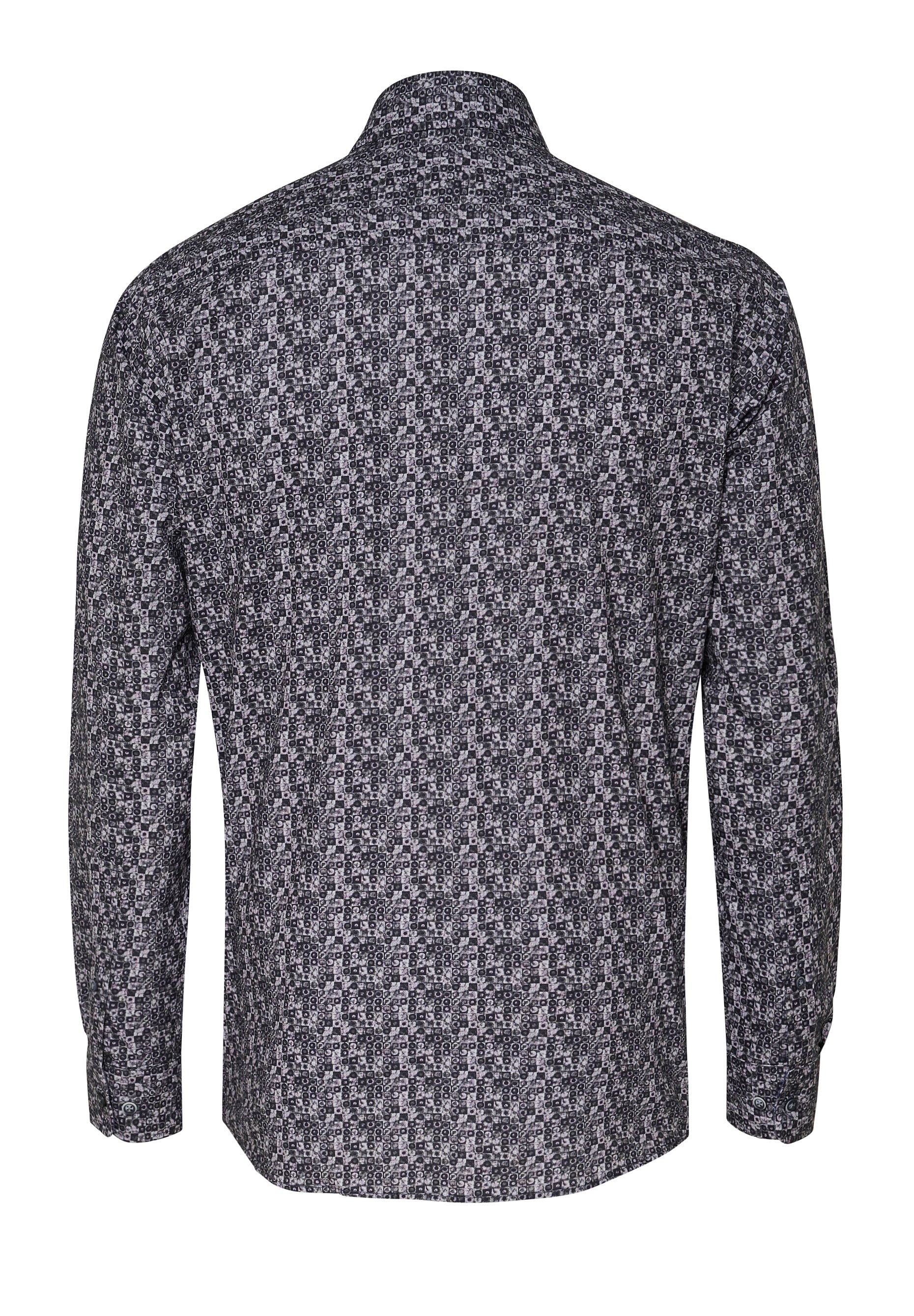 D70023-31205 HATICO- Sport Hemd Regular Fit Langarm 773 druck grau