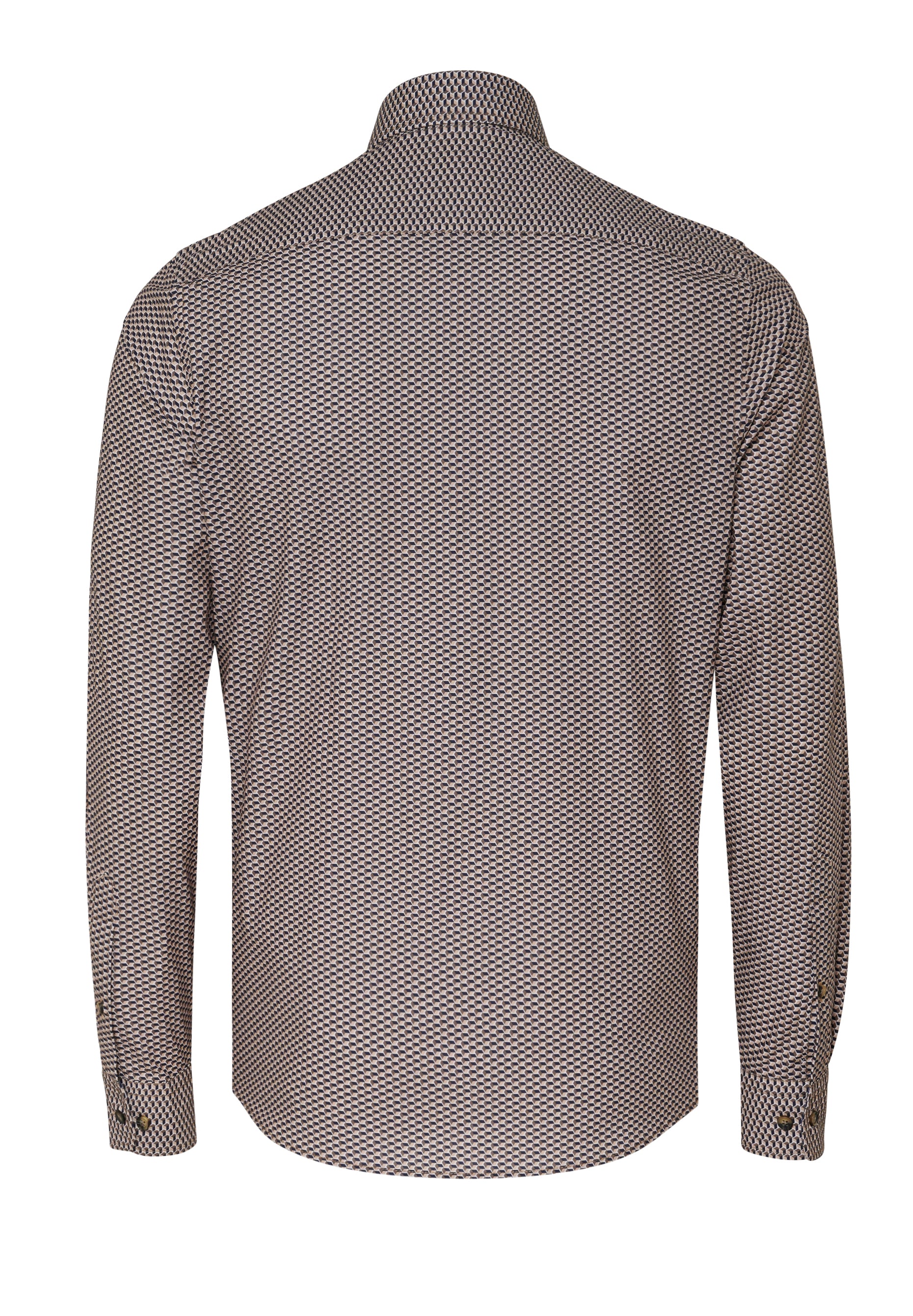 D70054-71106 HATICO- Sport Hemd Modern Fit Langarm 274 druck hellbraun